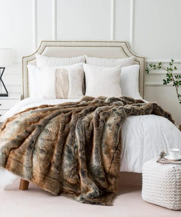 fausse fourrure plaid prestige renard 2