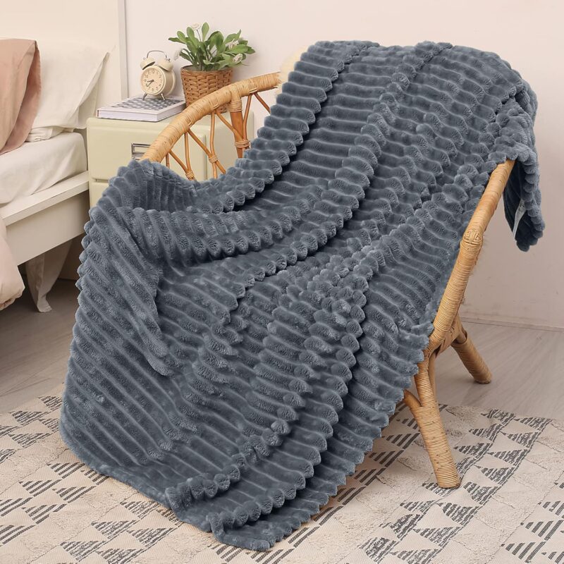 plaid polaire gris 4