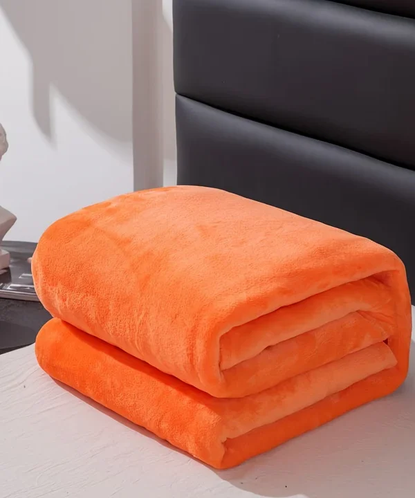 plaid polaire orange