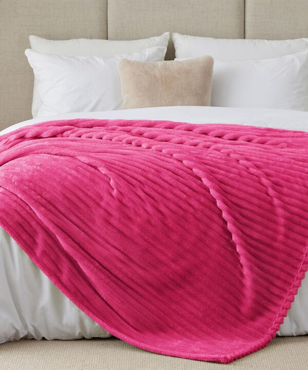 plaid polaire rose 2